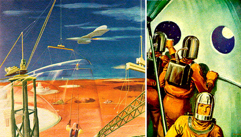 Illustration for article titled Gambling Horses And The Soviet Mars Colonies: 20 Retro-futuristic Visions Of The Red Planet